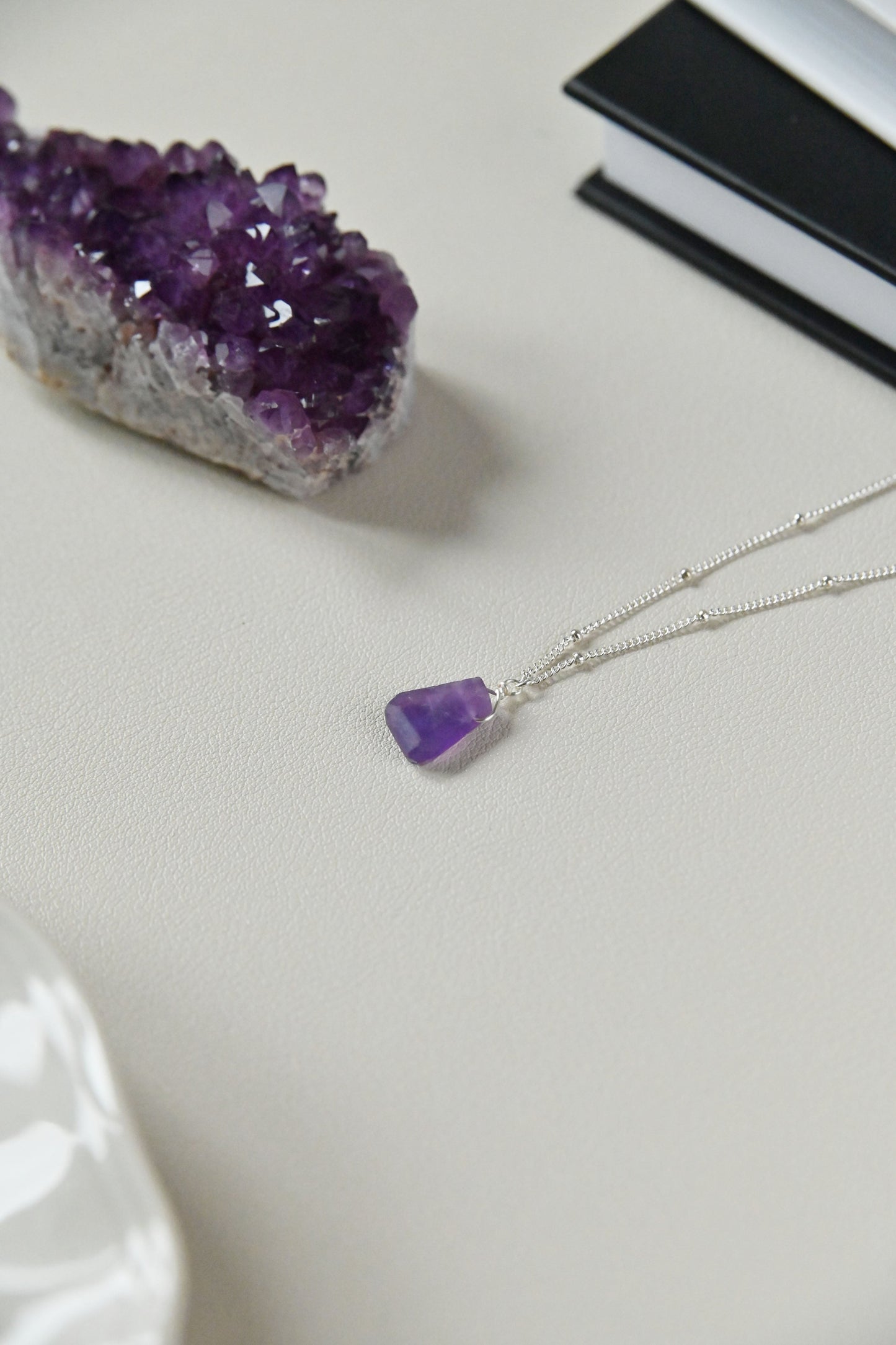 霧面純銀項鍊 / 紫水晶 / 吊墜 / JIEGEM 姊的珠寶
