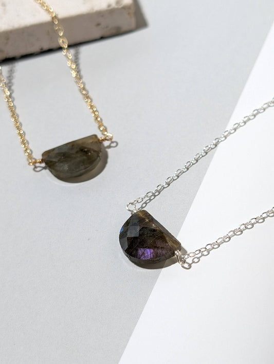 月影流光 天然拉長石項鍊