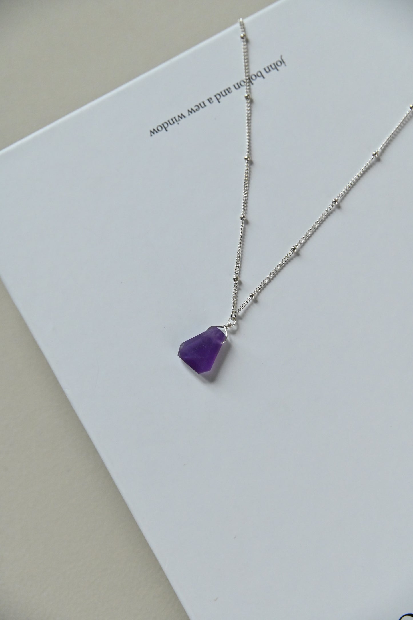 霧面純銀項鍊 / 紫水晶 / 吊墜 / JIEGEM 姊的珠寶