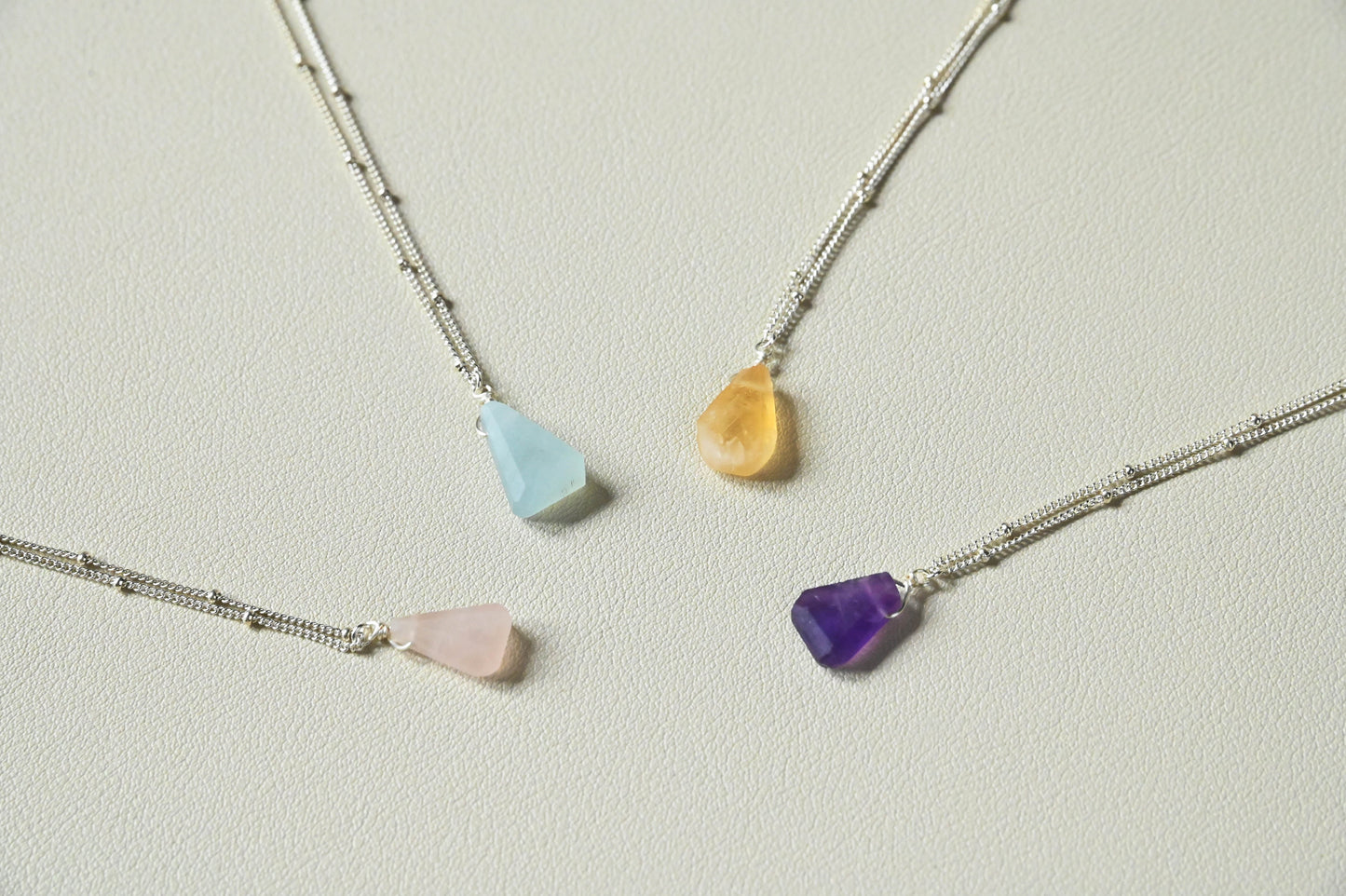 霧面純銀項鍊 / 紫水晶 / 吊墜 / JIEGEM 姊的珠寶