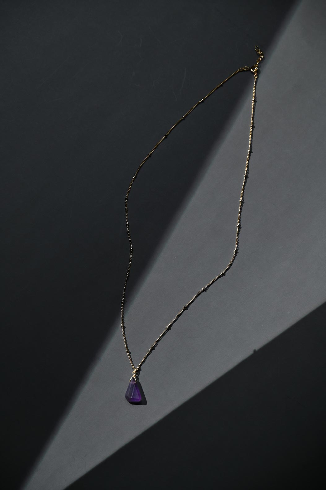 霧面純銀項鍊 / 紫水晶 / 吊墜 / JIEGEM 姊的珠寶