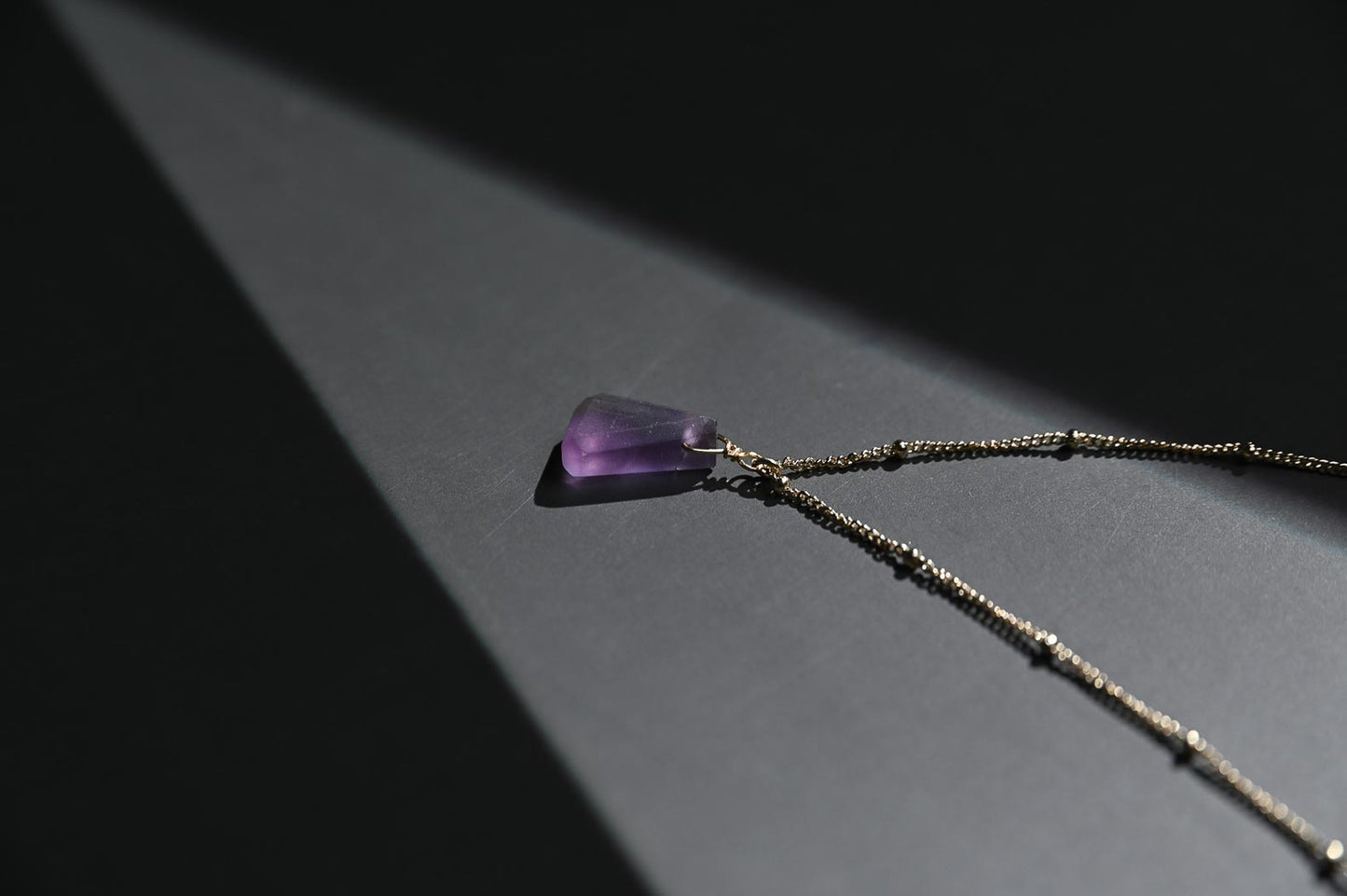 霧面純銀項鍊 / 紫水晶 / 吊墜 / JIEGEM 姊的珠寶