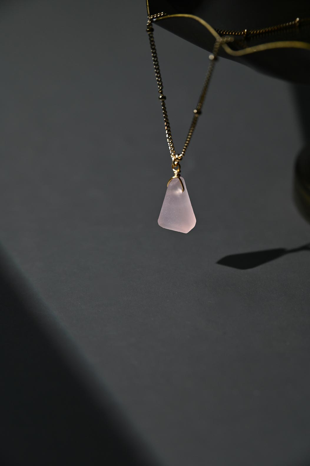 霧面純銀項鍊 / 粉晶 / 吊墜 / JIEGEM 姊的珠寶