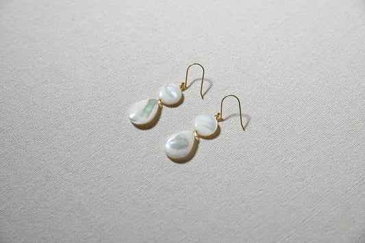 水滴貝殼純銀耳環 / JIEGEM 姊的珠寶