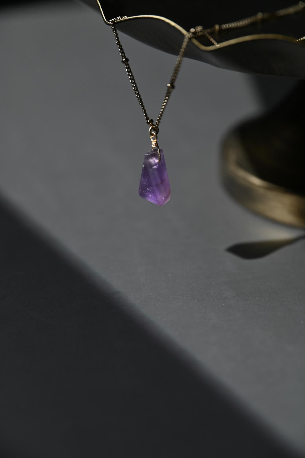 霧面純銀項鍊 / 紫水晶 / 吊墜 / JIEGEM 姊的珠寶