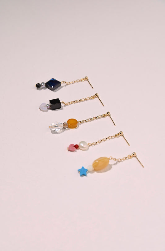 自由繽紛 單邊純銀耳環 / JIEGEM 姊的珠寶 2228E48g-k