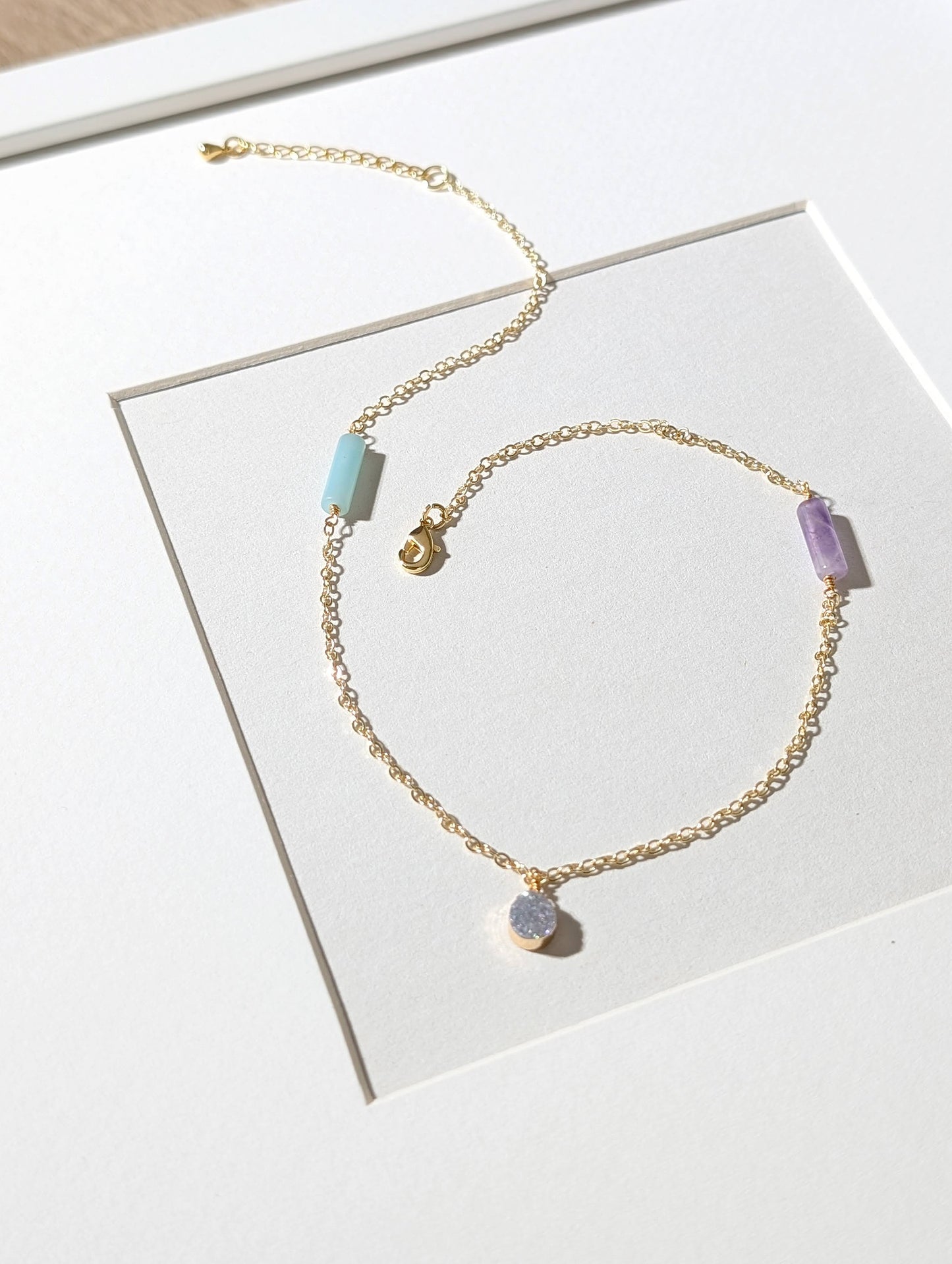 海岸薰衣草 雙圓管項鍊