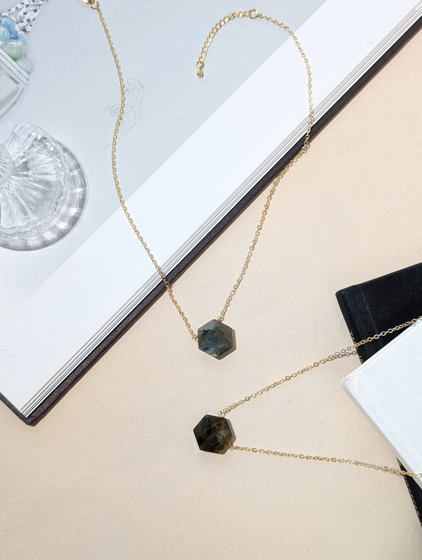 星辰幾何 天然拉長石項鍊