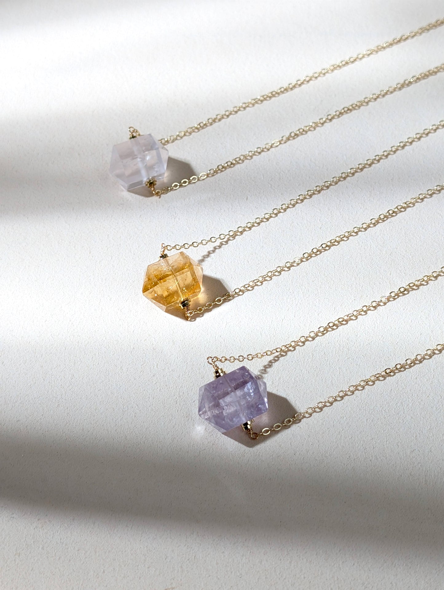 六角極光 天然石項鍊