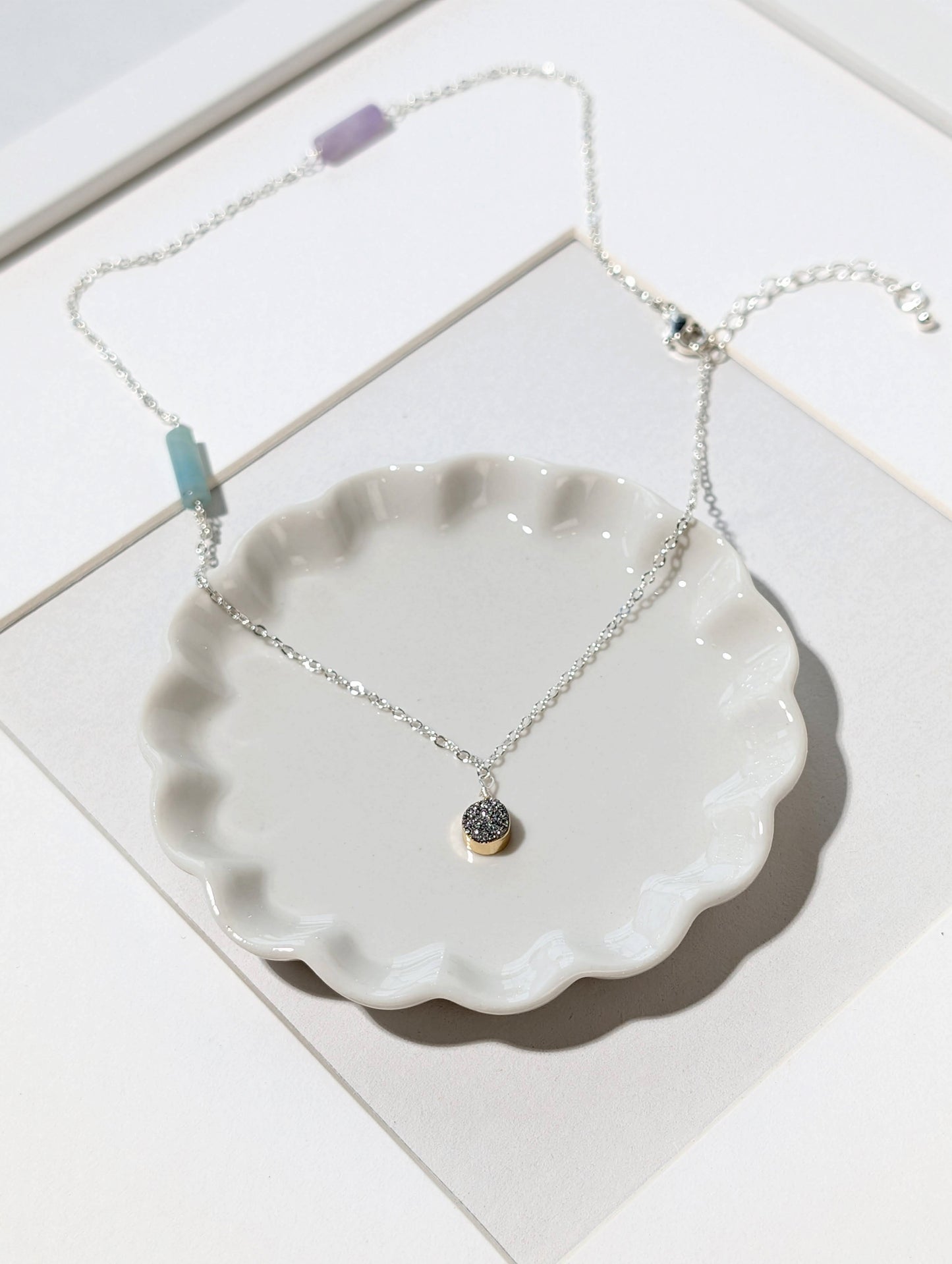 海岸薰衣草 雙圓管項鍊