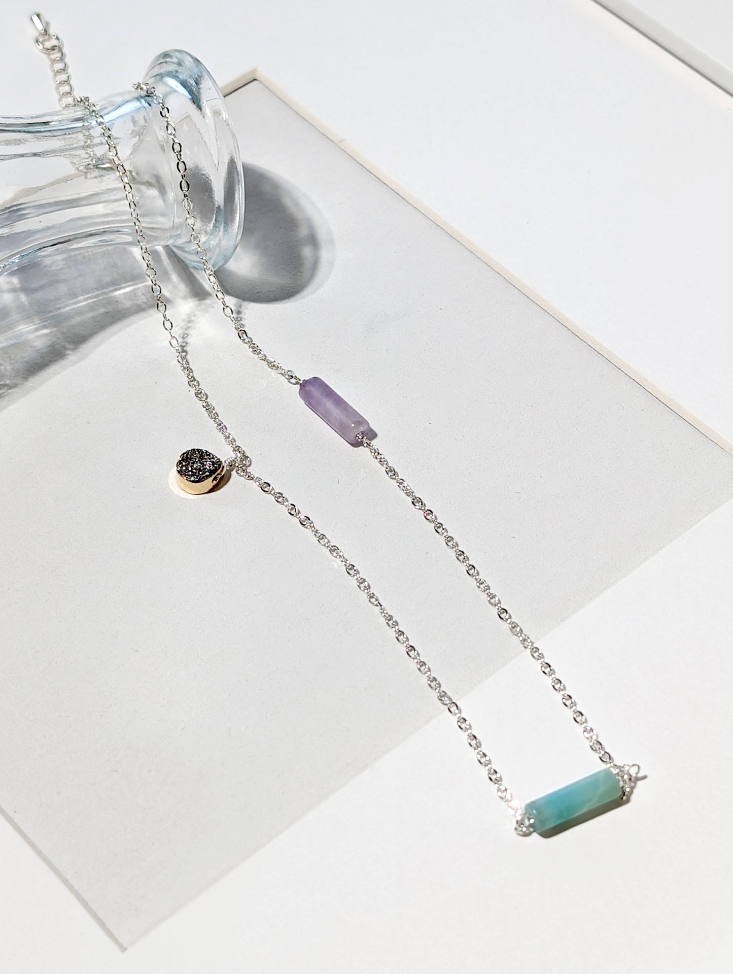 海岸薰衣草 雙圓管項鍊