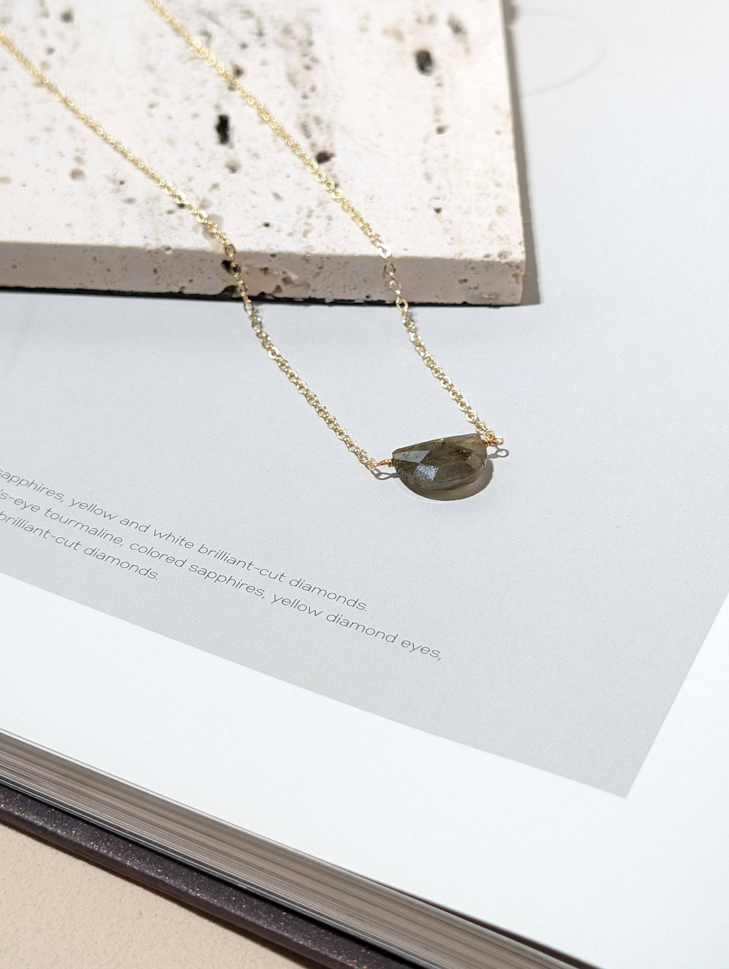 月影流光 天然拉長石項鍊