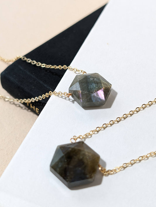 星辰幾何 天然拉長石項鍊