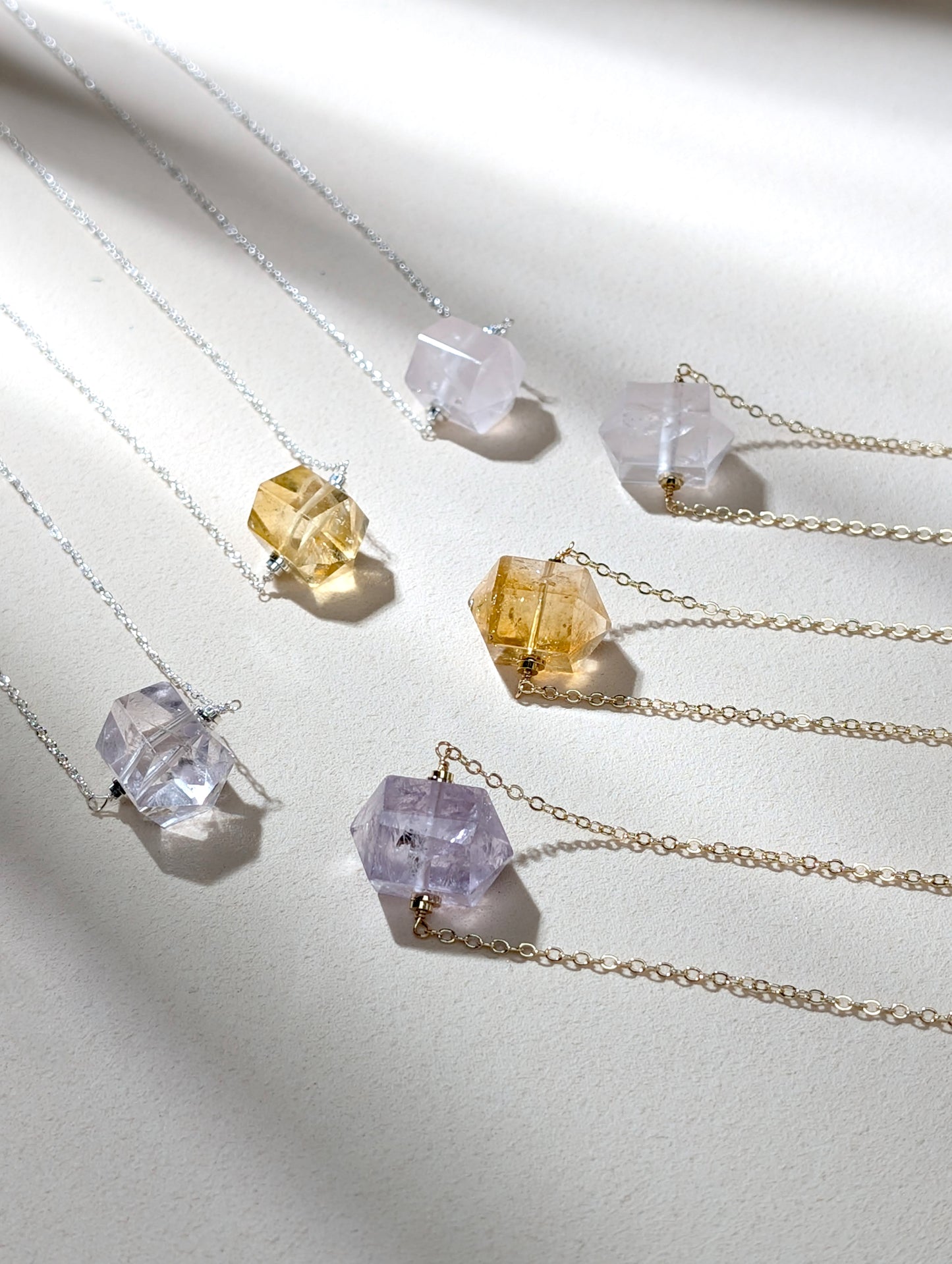 六角極光 天然石項鍊