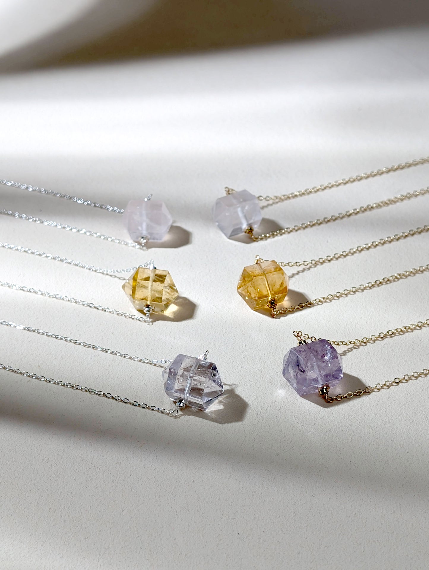 六角極光 天然石項鍊