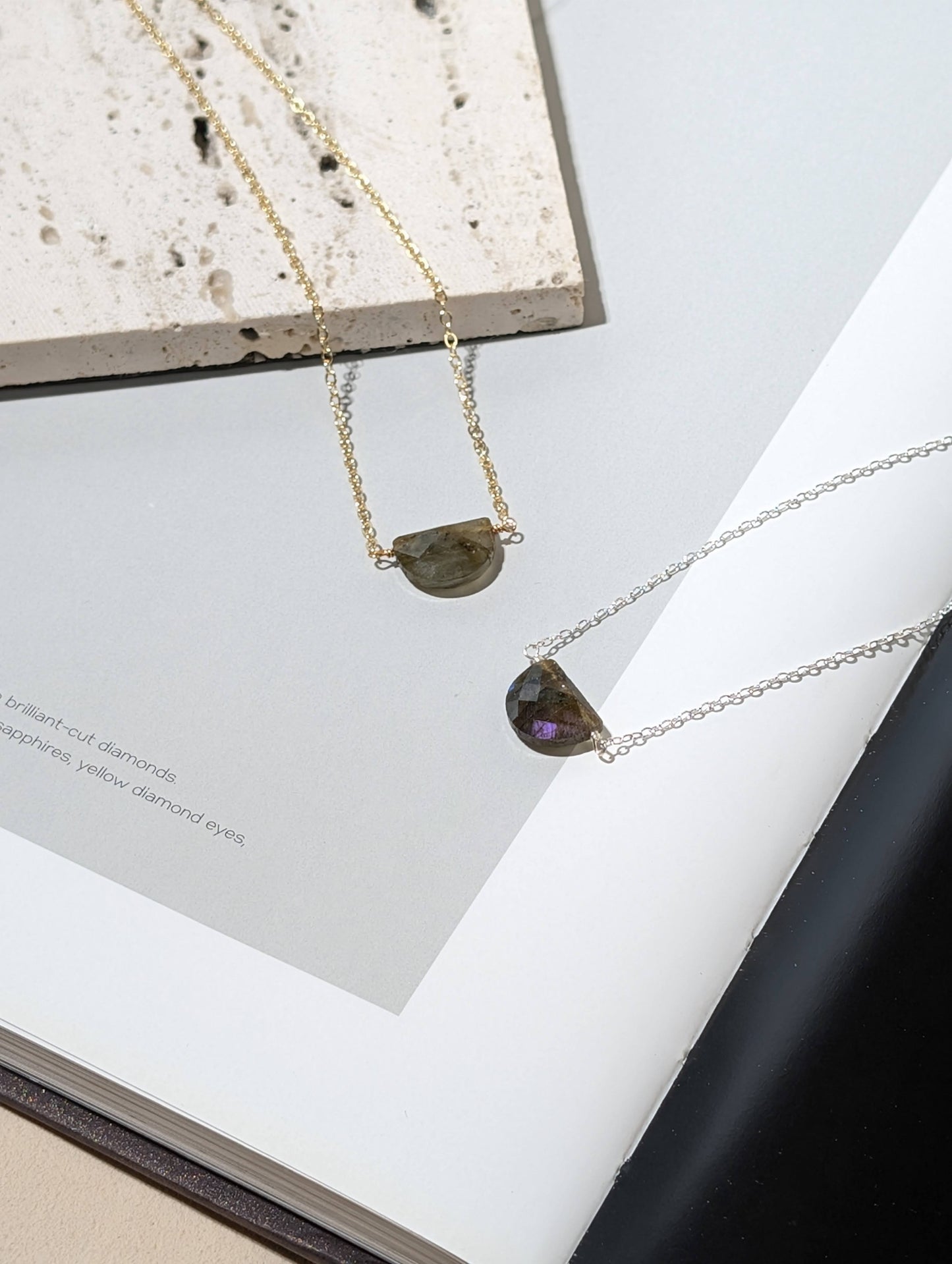 月影流光 天然拉長石項鍊