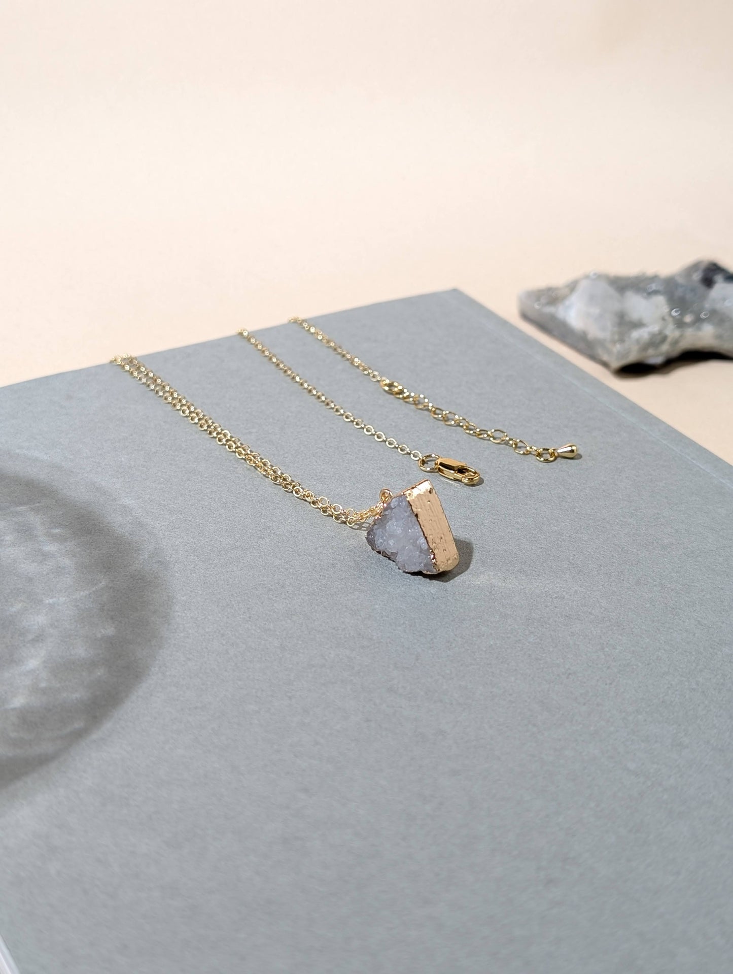 初雪之心 天然瑪瑙芽項鍊