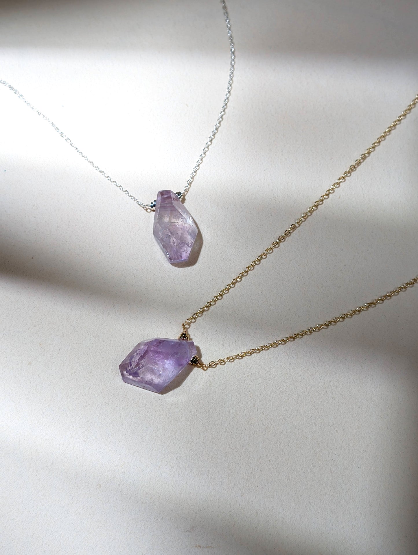 天然淺紫晶項鍊