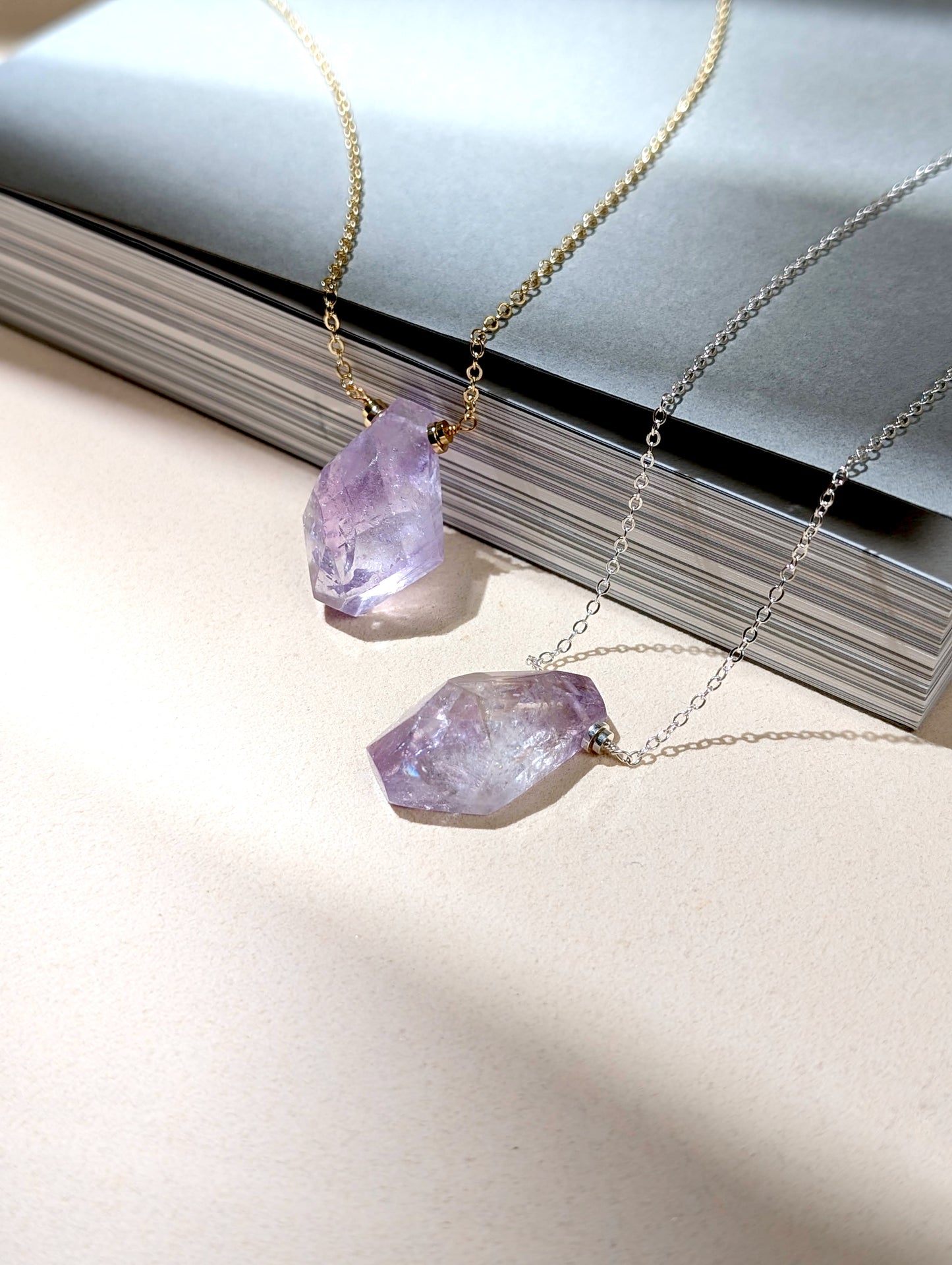 天然淺紫晶項鍊