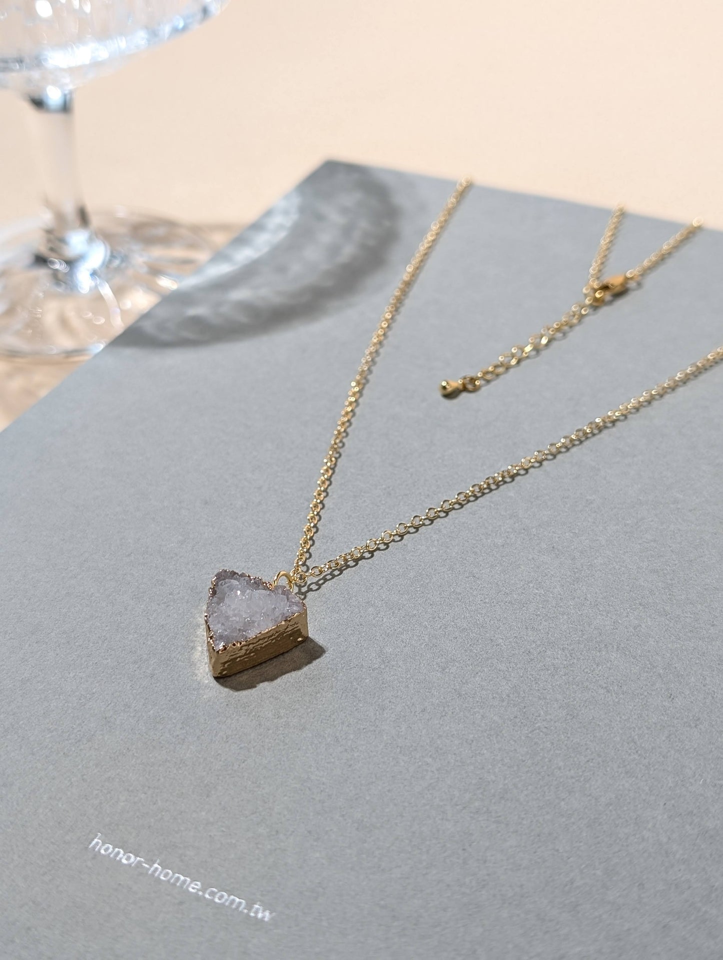 初雪之心 天然瑪瑙芽項鍊