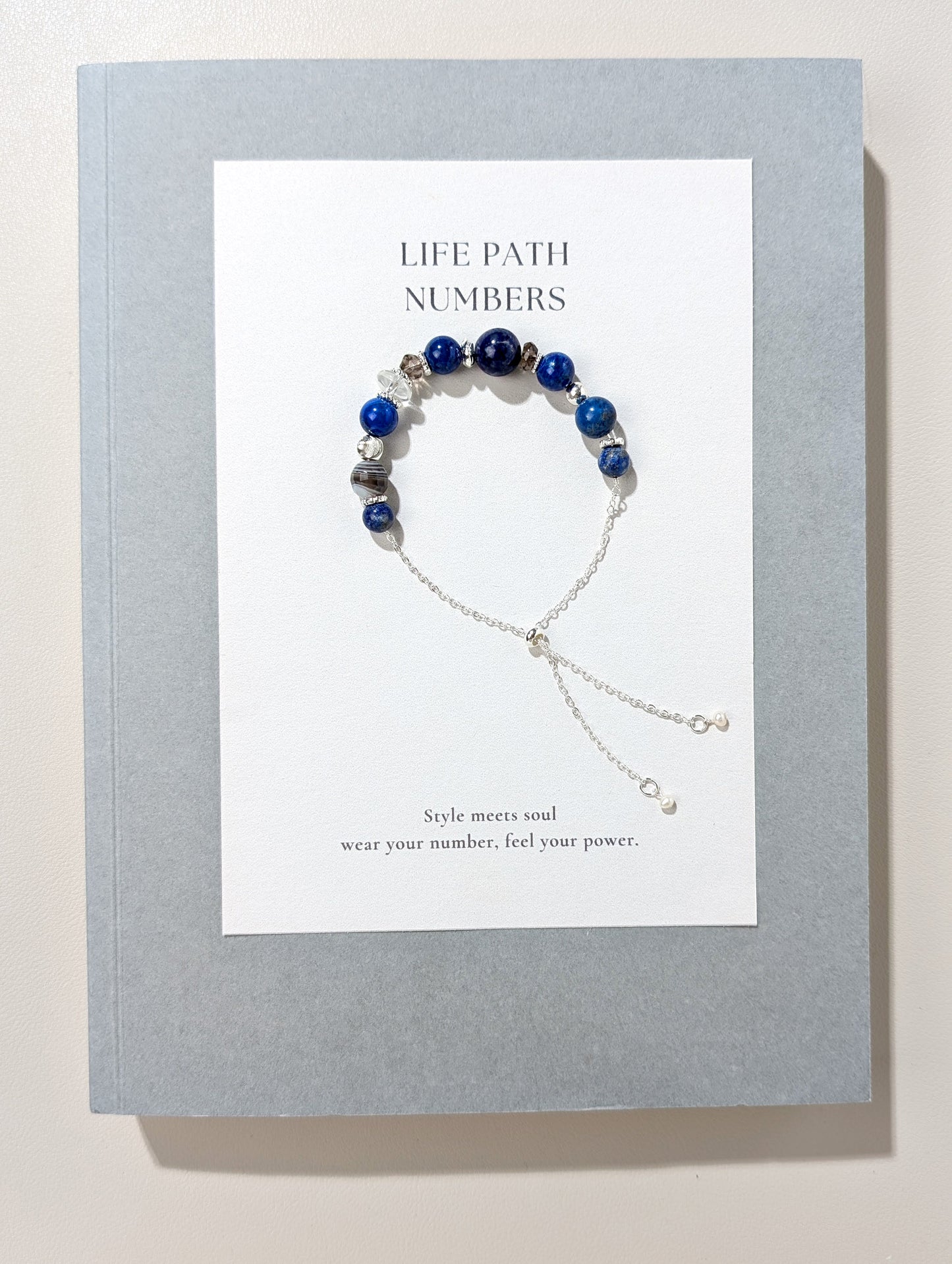生命靈數6號 開運手鍊 | 青金石×天然石 | 靛藍色能量與愛的象徵